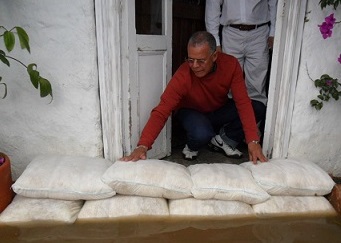 FloodSax sandless sandbags saved this homeowner from the misery and cost of flooding