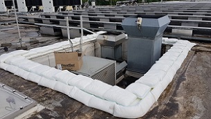FloodSax protected this commercial building after a faulty air conditioning system sparked a major flooding scare