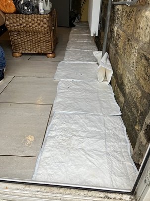 FloodSax prevented thousands of pounds damage in this house extension