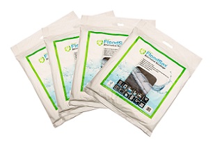 FloodSax sandless sandbags are incredibly space-saving to store. Here are 20 in four packs each containing 5 FloodSax.