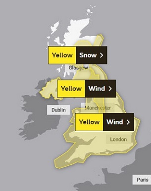 How Storm Barra will impact on the UK. Image from © OpenStreetMap contributors